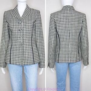 Caslon tweed black and white blazer jacket ,‎ women's size 4